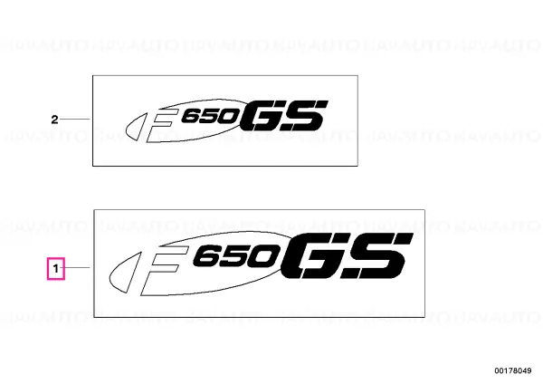 Calitate înaltă Lettering F650GS, left - BMW Motorrad