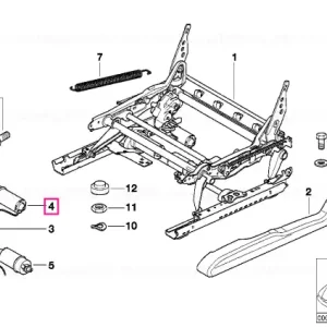 Actuator, backrest adjustment - BMW Premium