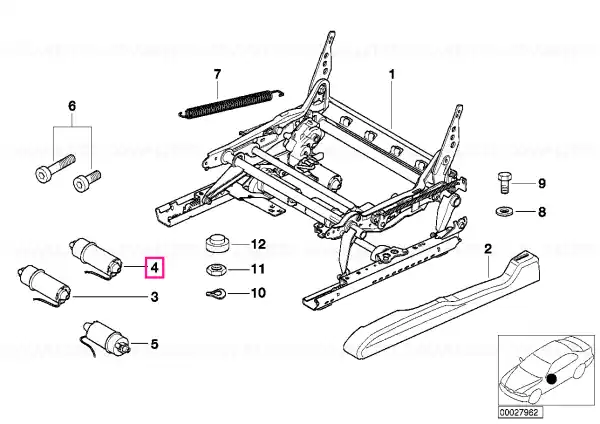 Actuator, backrest adjustment - BMW Premium