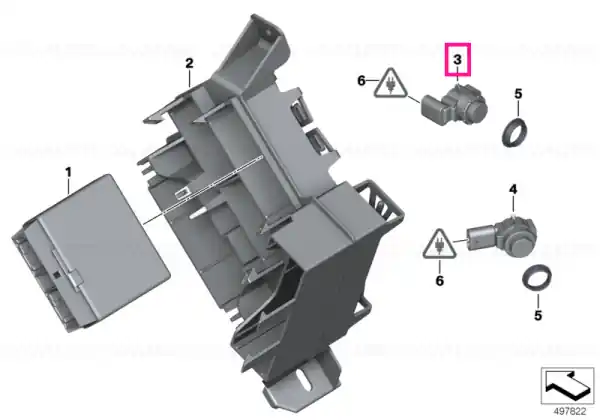 Preț mic Senzor ultrasonic negru - BMW