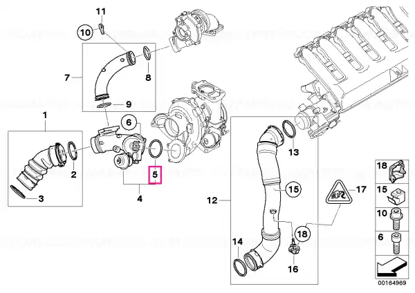 Reducere extra O-ring 76X2 - BMW