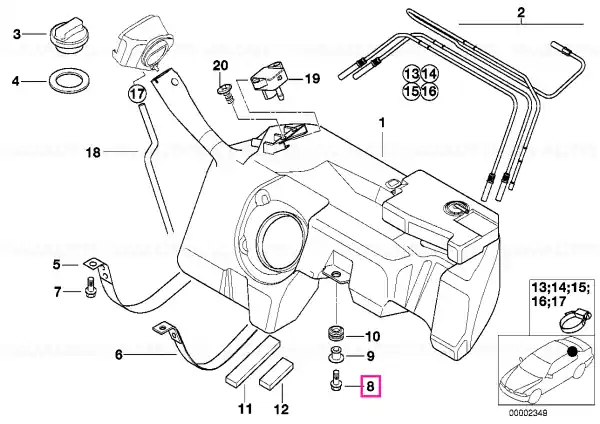 Şurub hexagonal cu roată M8X30-Z2 - BMW Doar azi