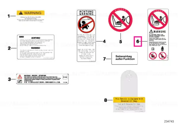 Instruction notice, Passenger's airbag FR - BMW - Mini Calitate înaltă