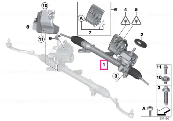 Exch. steering box, electr. - BMW - Mini Ofertă