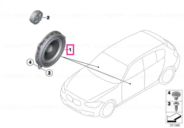 Noutate Mid-range speaker Harman Kardon - BMW