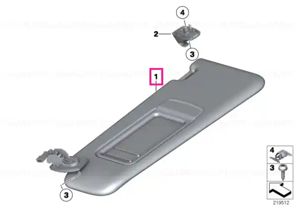 Livrare gratuită Left sun visor EVERESTGRAU - BMW