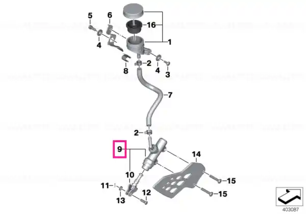 Rear brake master cylinder ABS - BMW Motorrad Cumpără acum
