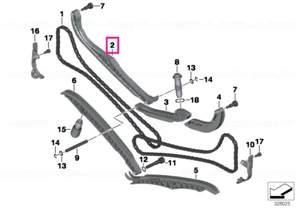 Guide rail right - BMW Motorrad Chilipir