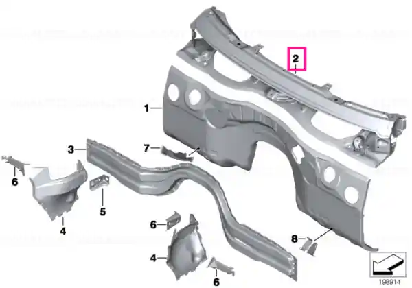 Firewall, upper section - BMW Cel mai bun preț