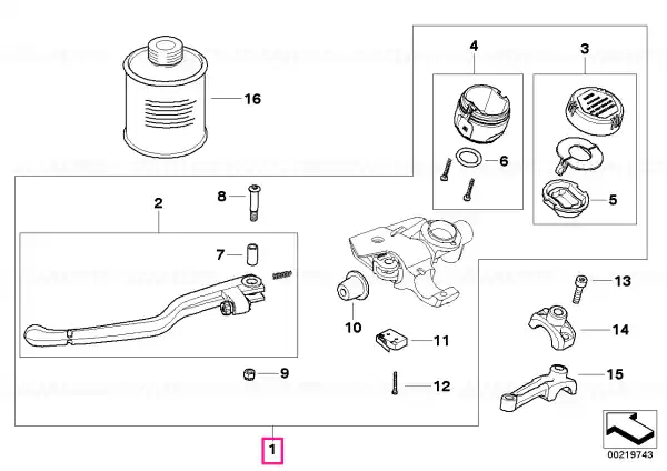 Ofertă exclusivă Clutch control assembly D=13MM - BMW Motorrad