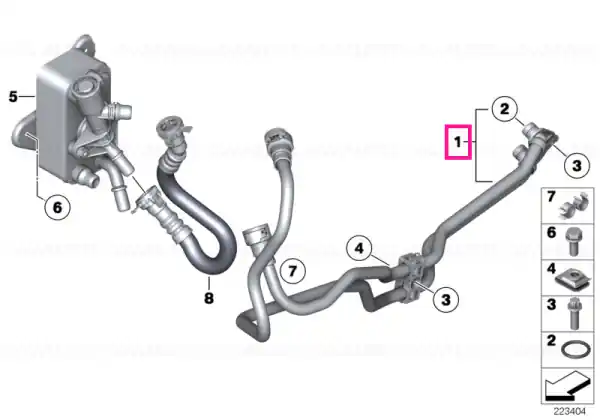 Ofertă exclusivă Transmission oil cooler line - BMW