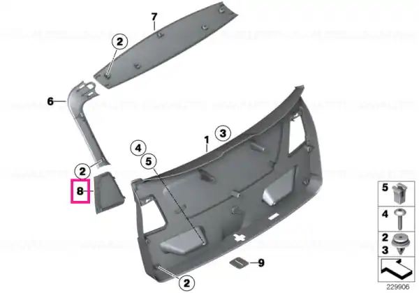 Cel mai vândut Capac capotă stânga SCHWARZ - BMW