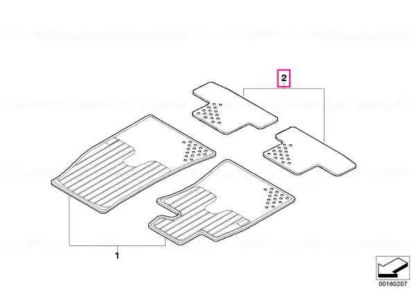 Cumpără acum Floor mats, all-weather, rear - BMW - Mini