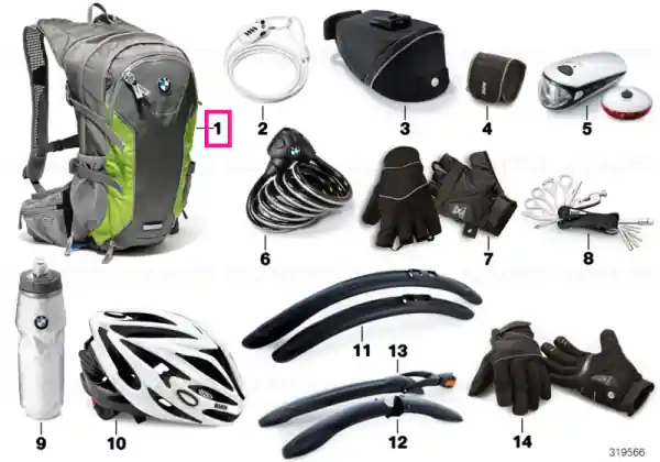 BMW rucksack, bike GREY/BLACK Plată securizată