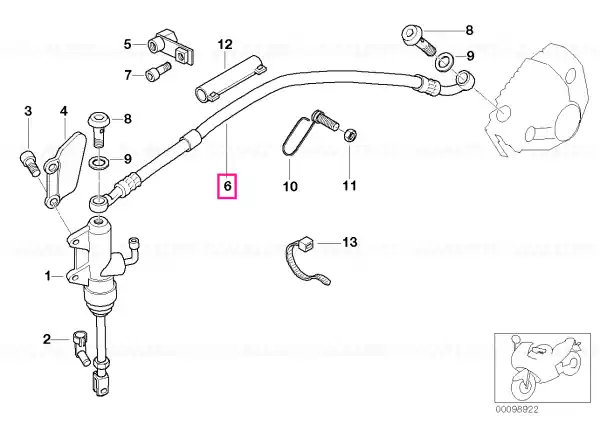 Furtun frână L=355MM - BMW Motorrad Preț redus
