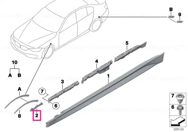 Lichidare de stoc Platformă suport stânga - BMW