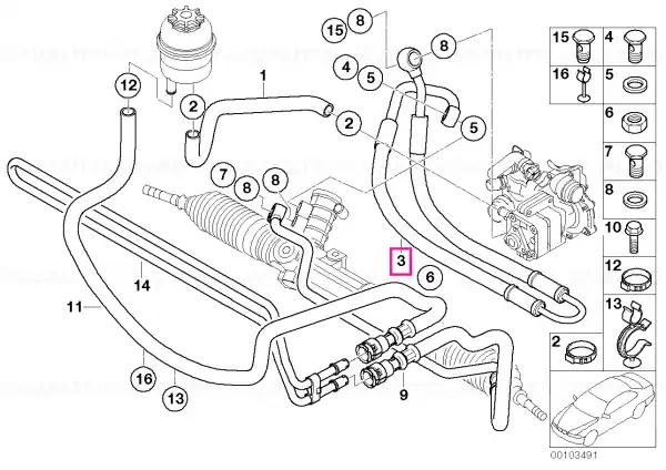 Ansamblul furtun presiune - BMW Disponibil imediat