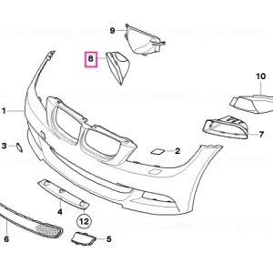 Air duct MOEK right front open - BMW Premium