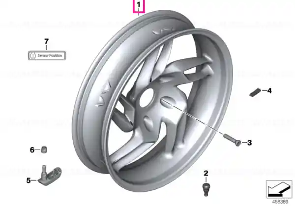 Ultima șansă Black rear wheel 5,50X17 - BMW Motorrad