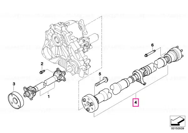 Ansamblu arbore cardanic spate L=1255MM - BMW Reducere specială
