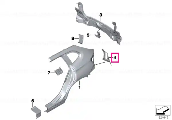 Rear lights cup, right - BMW Chilipir