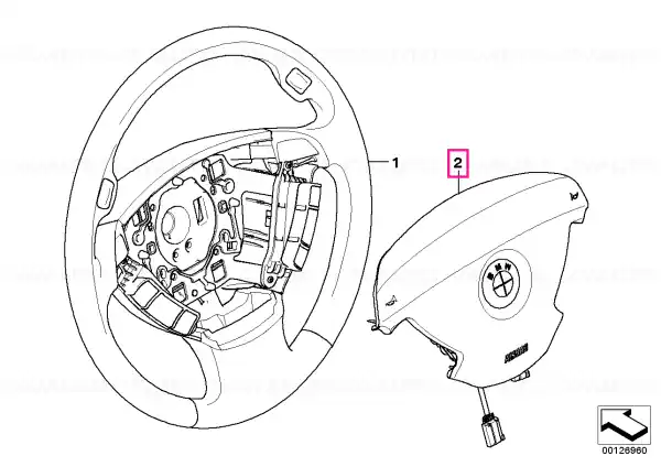 Cumpărături sigure Airbag module, driver's side BLAU - BMW