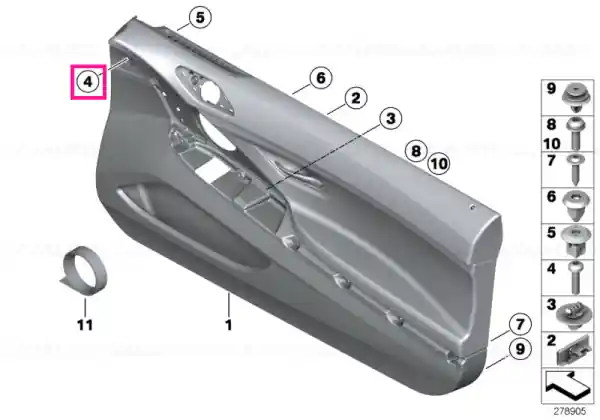 Nu rata Torx-bolt for plastic material 5.2X20 ISA - BMW