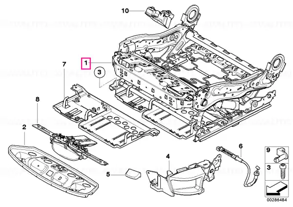 Electrical seat mechanism, left - BMW Livrare rapidă