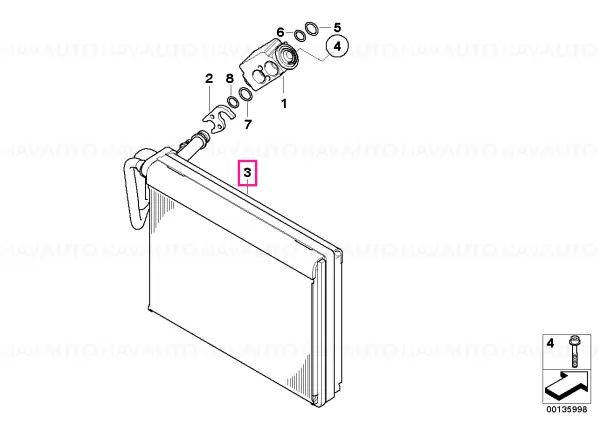 Evaporator DENSO - BMW Expediere rapidă
