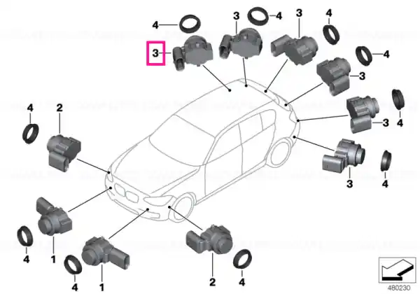 Senzor ultrasonic U300 - BMW Retur gratuit