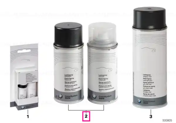 Calitate înaltă Spray-paint set Kamacitgrau met. 2X150ML A91 - BMW