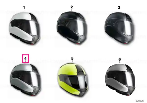 Disponibil imediat Helmet 6, white silver met. 64/65 ECE - BMW Motorrad