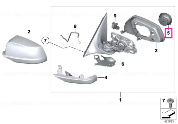 Discount Set capace bază oglindă - BMW
