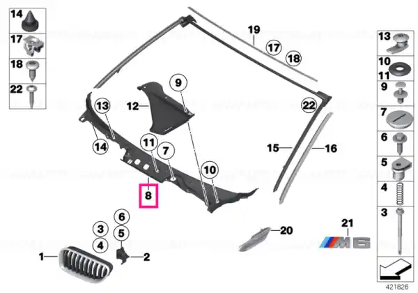 Lichidare de stoc Capac parbriz - BMW
