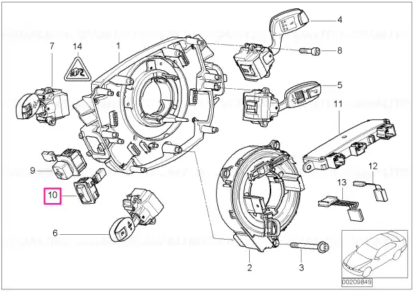 Steering wheel heating pushbutton LHD - BMW Cumpără online