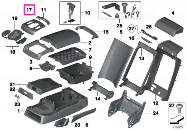 Tapiterie cotieră spate ESCHE ANTHRAZIT - BMW Premium