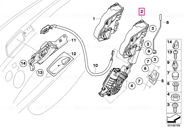 Door lock rear left SCA - BMW Disponibil imediat