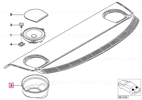 Super ofertă loudspeaker recess rear right - BMW