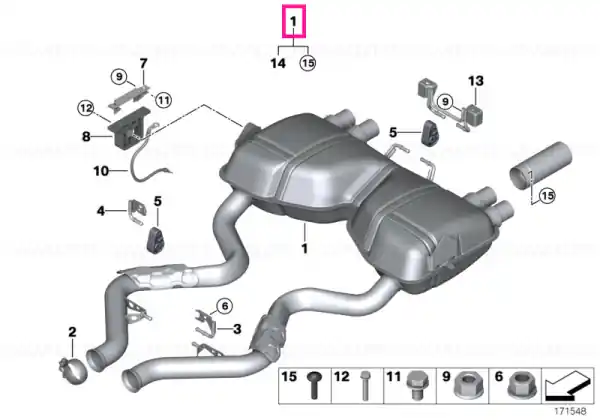 Retur ușor Rear silencer - BMW