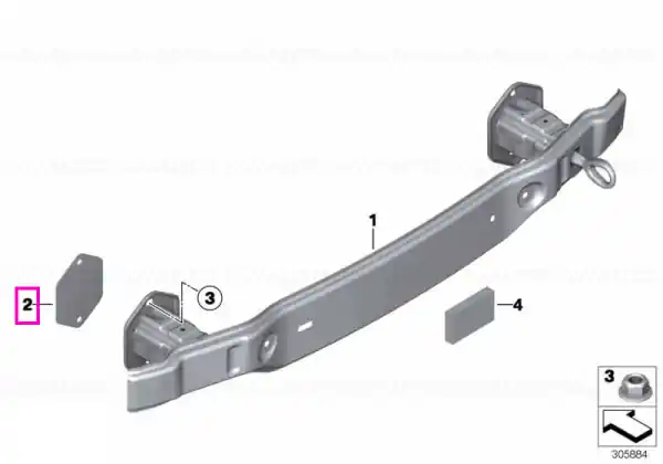 Ofertă limitată Saiba garnitura placuta intermediara sistem remorcare - BMW Seria 1 F20 F21, Seria 2 F22 F23 F87 M2, Seria 3 F30 F31 F34 F35 F80 M3, Seria 4 F32 F33 F36 F82 F83 M4