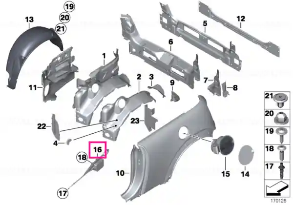 Livrare gratuită Filler flap actuator - BMW - Mini