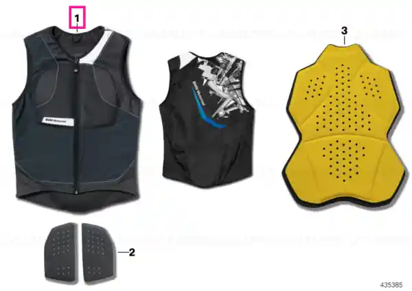 Preferatul clienților Protector waistcoat, black XL - BMW Motorrad