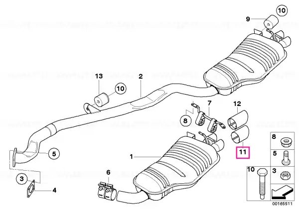 Reducere extra Ornament evacuare aspect aluminiu - BMW