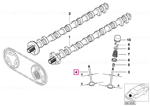 Livrare rapidă Exh. valve w.oversize VA.system +0,1mm 30,5/6,04MM - BMW