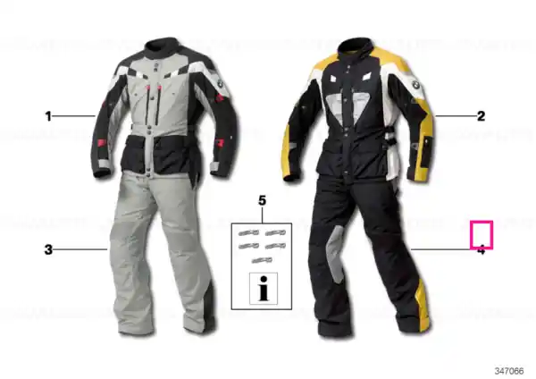 Plată securizată Trousers GS Dry,men,anthrct/yellow/white 46 - BMW Motorrad
