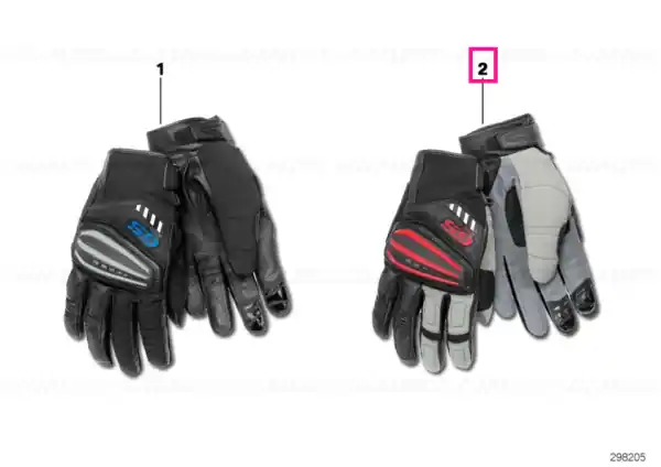 Comandă acum Glove Rallye, black/grey/red 8-8,5 - BMW Motorrad