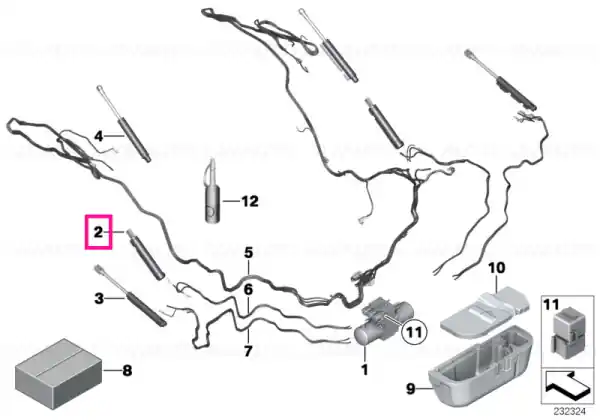 Hydraulic cylinder,main kinematics,right - BMW Reduceri