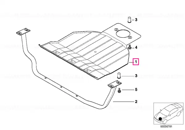 Noutate Front aggregate protective plate - BMW