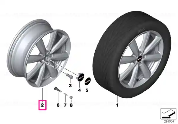 Premium Disk wheel, light-alloy, black matt 7JX18 ET:52 - BMW - Mini