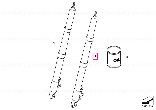 Fork leg left SW - BMW Motorrad Livrare gratuită